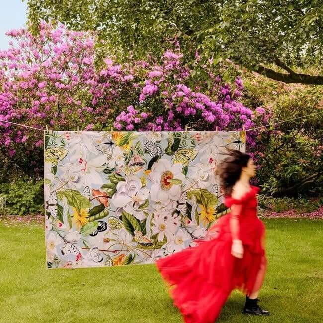 Eco - Washable Multicolour Rug Floral Design - Bargainia.com - 