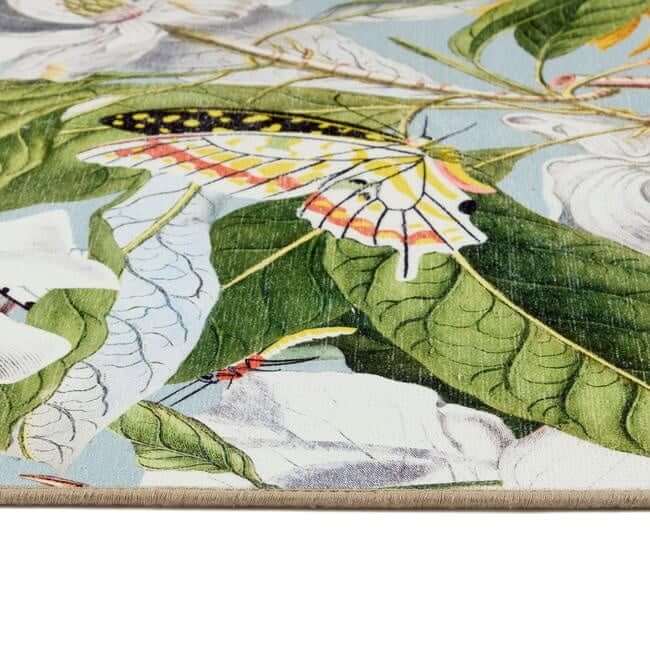 Eco - Washable Multicolour Rug Floral Design - Bargainia.com - 