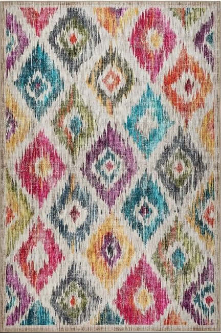 Eco - Washable Multicolour Rug Moroccan Design - Bargainia.com - 5026134622197 - HGECWA_PNTIKA_120X185