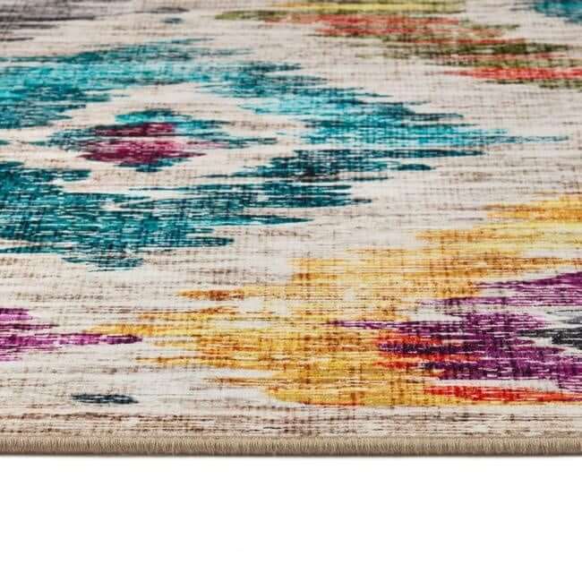 Eco - Washable Multicolour Rug Moroccan Design - Bargainia.com - 