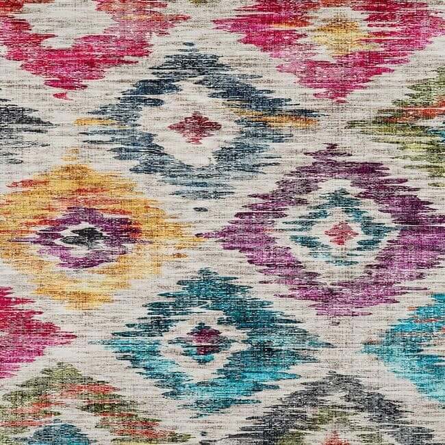Eco - Washable Multicolour Rug Moroccan Design - Bargainia.com - 