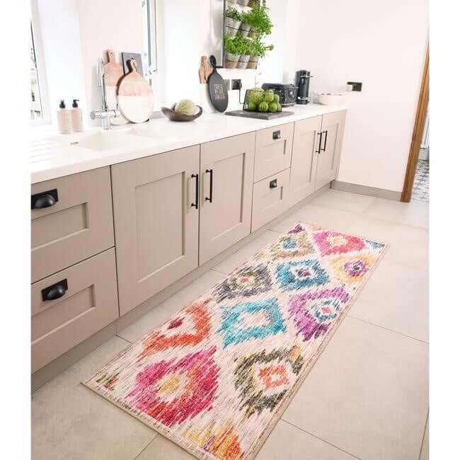 Eco - Washable Multicolour Rug Moroccan Design - Bargainia.com - 