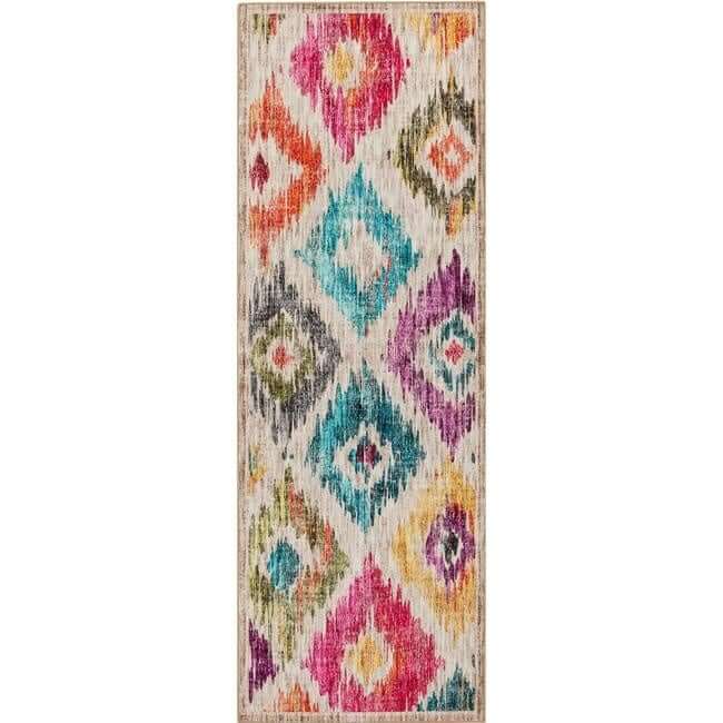 Eco - Washable Multicolour Rug Moroccan Design - Bargainia.com - 