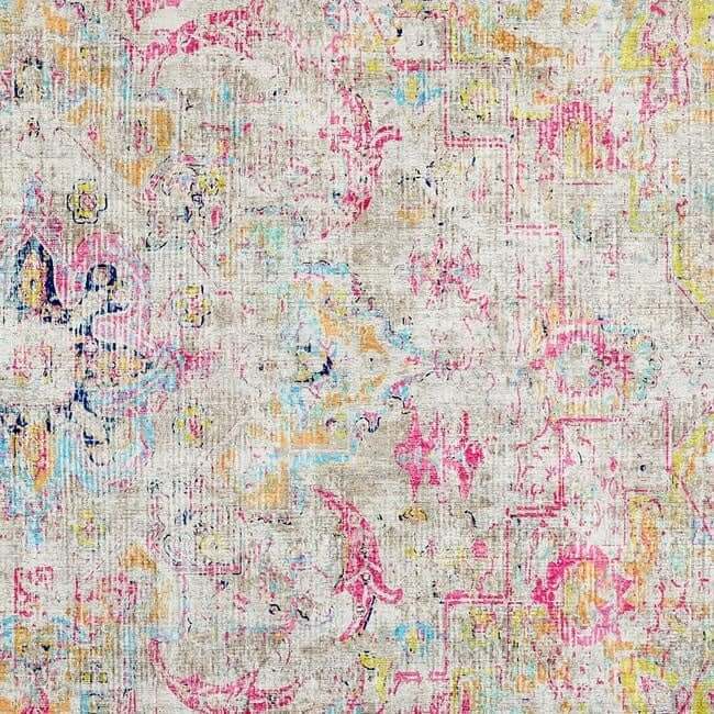 Eco - Washable Multicolour Rug Vintage Design - Bargainia.com - 