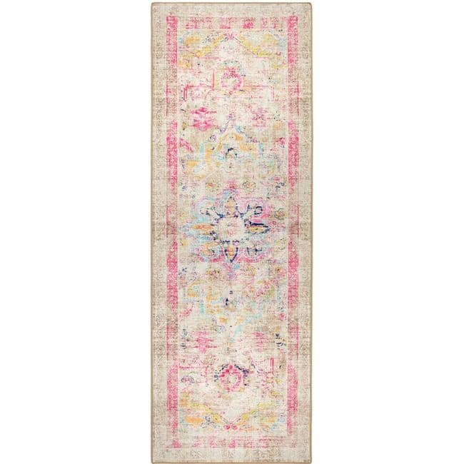 Eco - Washable Multicolour Rug Vintage Design - Bargainia.com - 