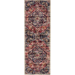 Eco - Washable Red Rug Medallion Design - Bargainia.com - 