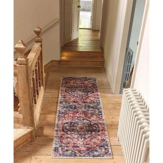 Eco - Washable Red Rug Medallion Design - Bargainia.com - 5026134622340 - HGECWA_ROYHER_075X220