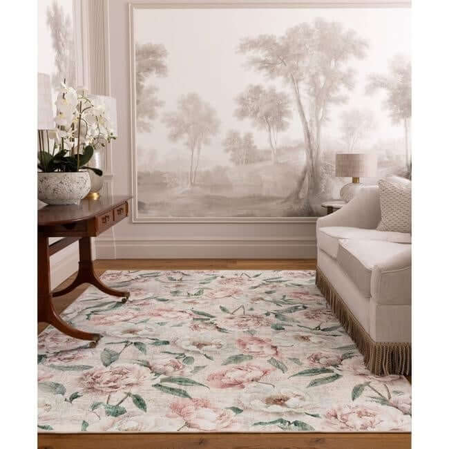 Eco - Washable Rug Flower Design - Bargainia.com - 5026134640061 - HGECWA_BLPEPI_120X185