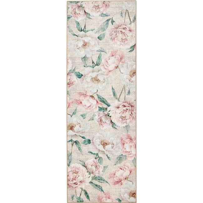Eco - Washable Rug Flower Design - Bargainia.com - 5026134640092 - HGECWA_BLPEPI_075X220