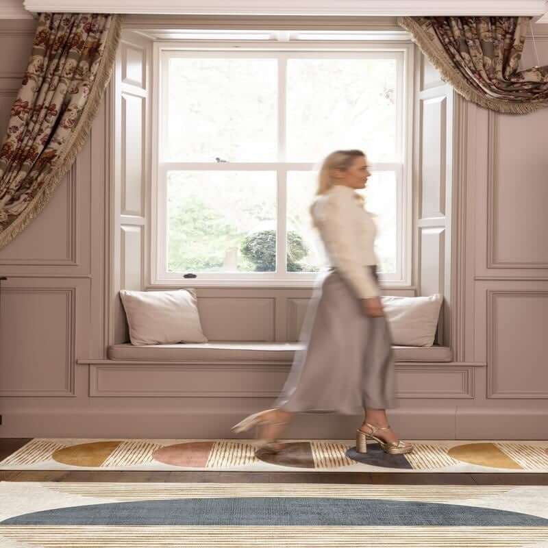 Eco - Washable Rug Geometric Design - Bargainia.com - 5026134640252 - HGECWA_OVAECL_075X220