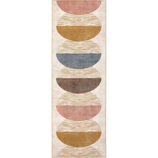 Eco - Washable Rug Geometric Design - Bargainia.com - 5026134640252 - HGECWA_OVAECL_075X220