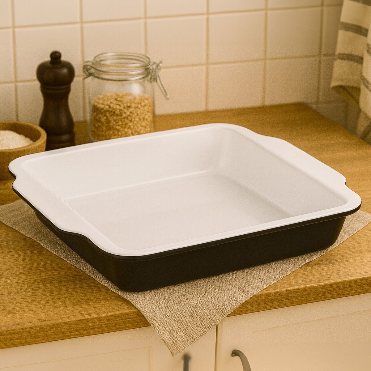 Ecocook Black Baking Dish With Handles - Bargainia.com - 5018705782874