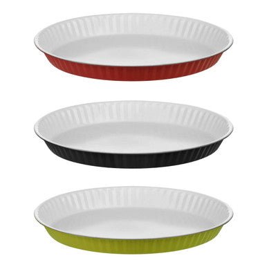 Ecocook Lime Green And White Flan Dish - Bargainia.com - 5018705782928