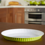 Ecocook Lime Green And White Flan Dish - Bargainia.com - 5018705782928
