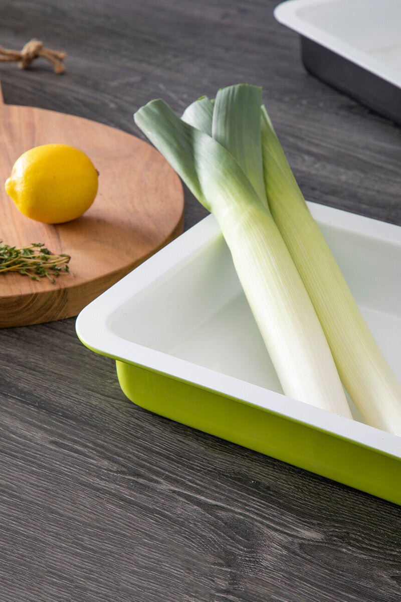 Ecocook Lime Green Rectangle Roasting Dish - Bargainia.com - 5018705782829