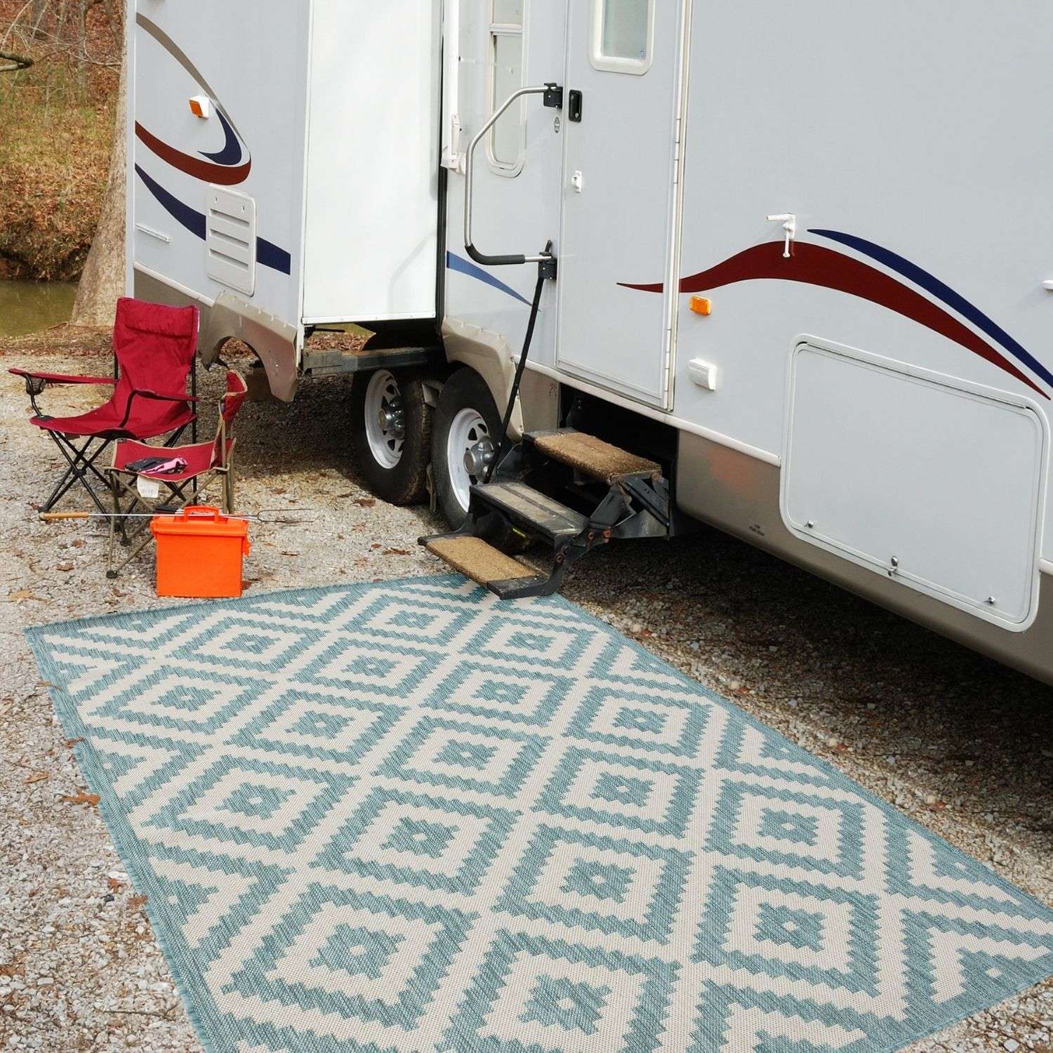 Ecology Outdoor Rug Aqua | 100AQ - Bargainia.com - 