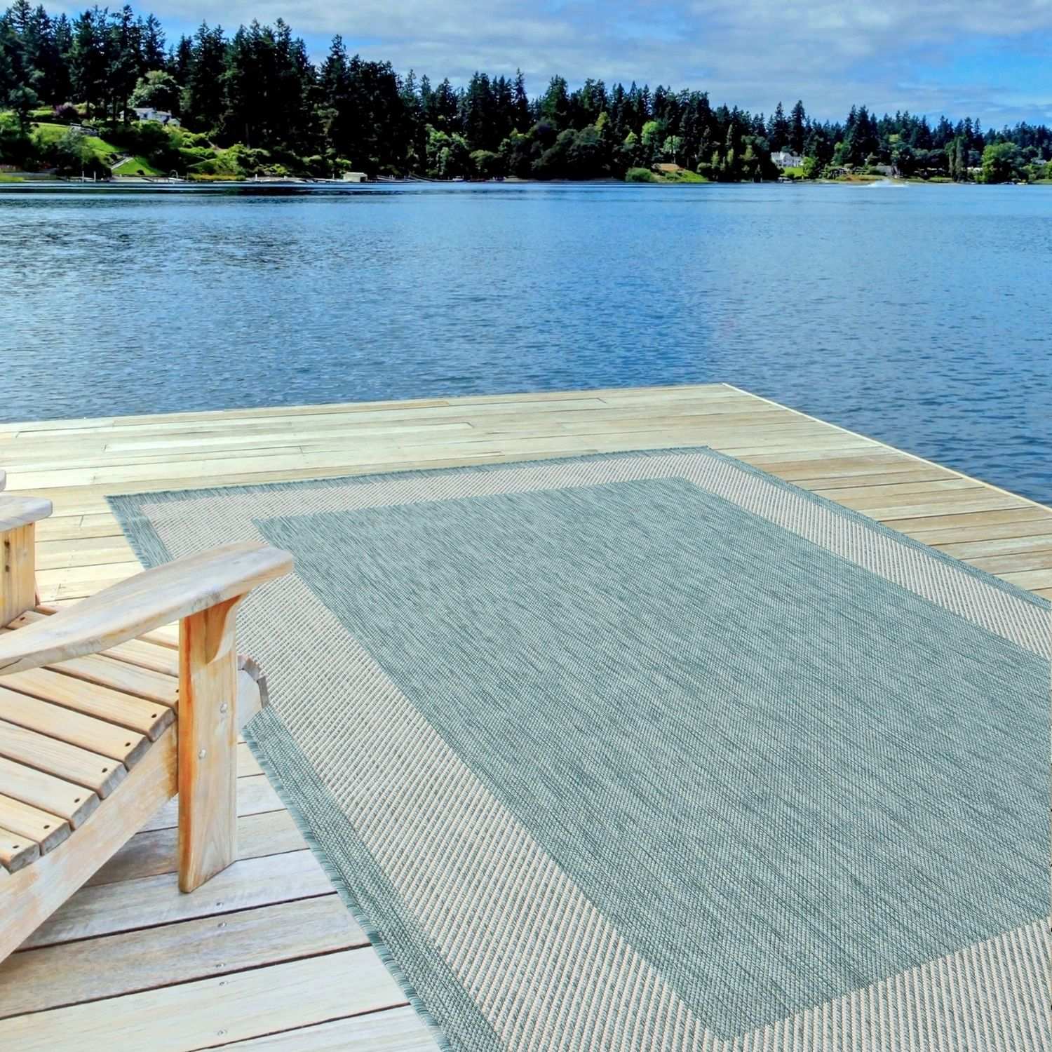 Ecology Outdoor Rug Aqua | 200AQ - Bargainia.com - 
