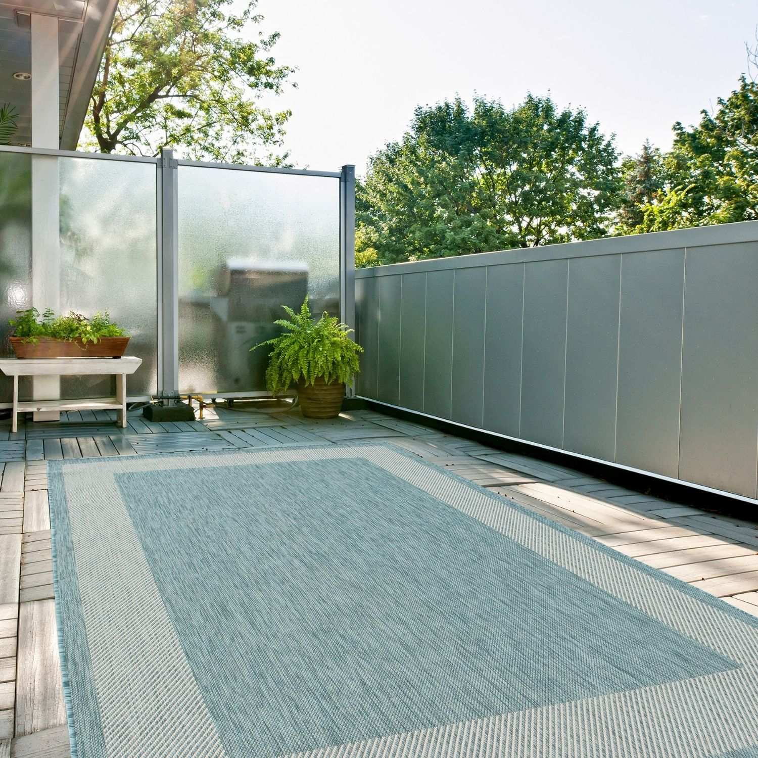 Ecology Outdoor Rug Aqua | 200AQ - Bargainia.com - 
