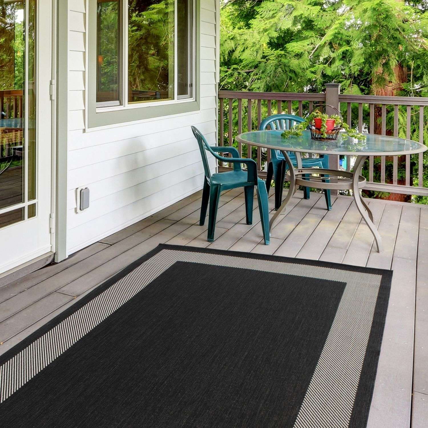 Ecology Outdoor Rug Black | 200bl - Bargainia.com - 5056584500066 - 2574