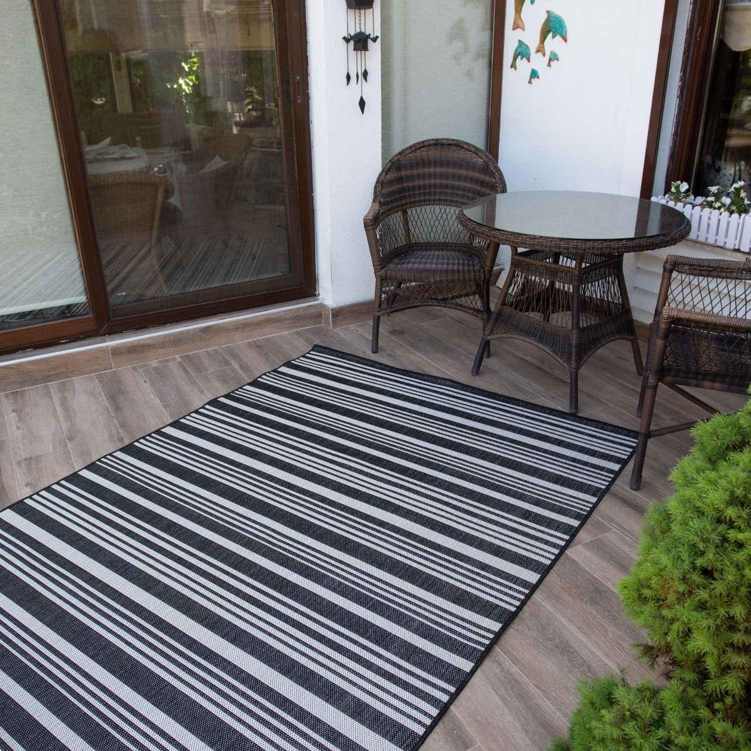 Ecology Outdoor Rug Black | 300bl - Bargainia.com - 5060784863227 - 2590
