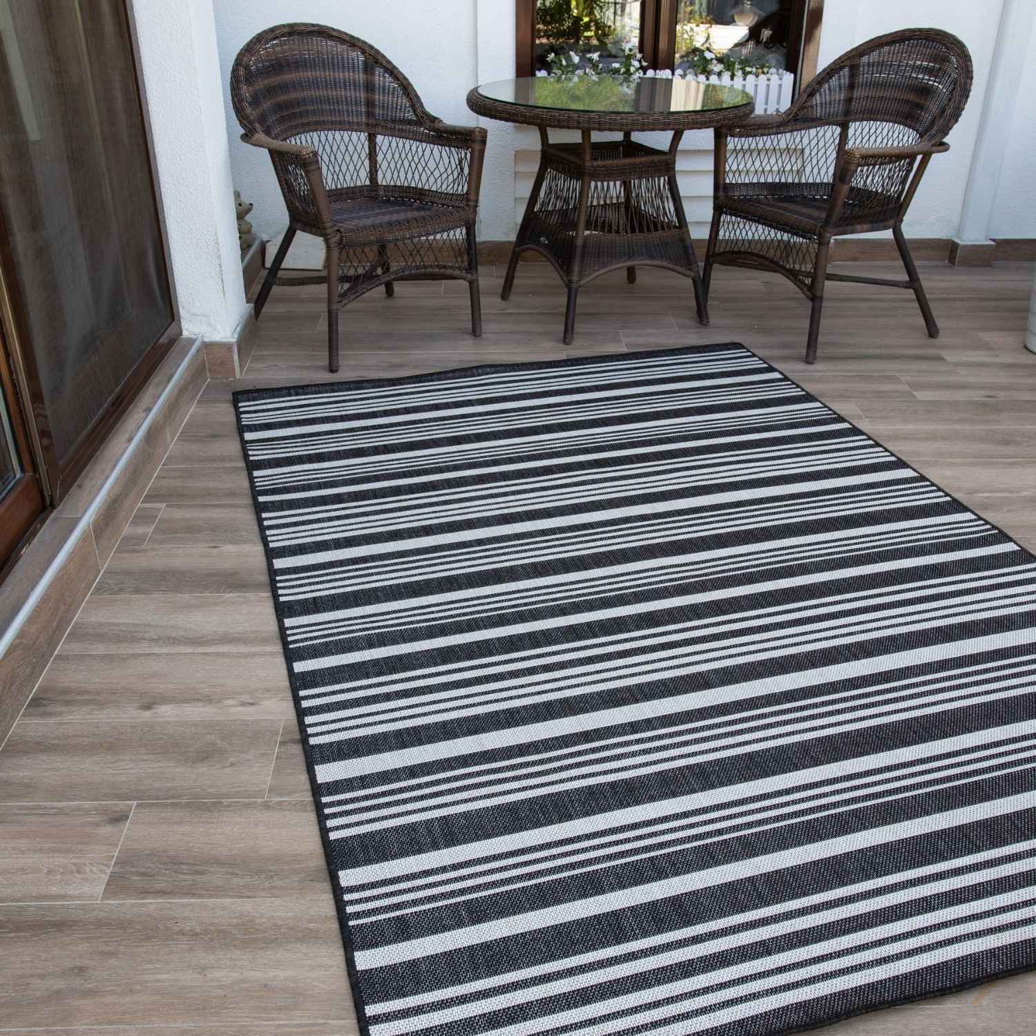 Ecology Outdoor Rug Black | 300bl - Bargainia.com - 5060784863227 - 2590