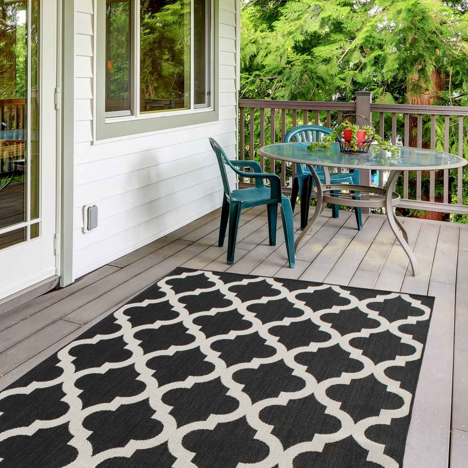 Ecology Outdoor Rug Black | 400B - Bargainia.com - 