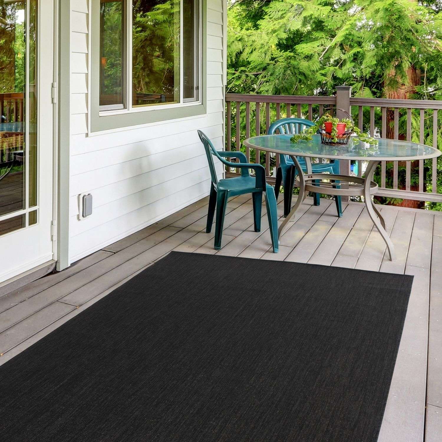 Ecology Outdoor Rug Black | 500B - Bargainia.com - 