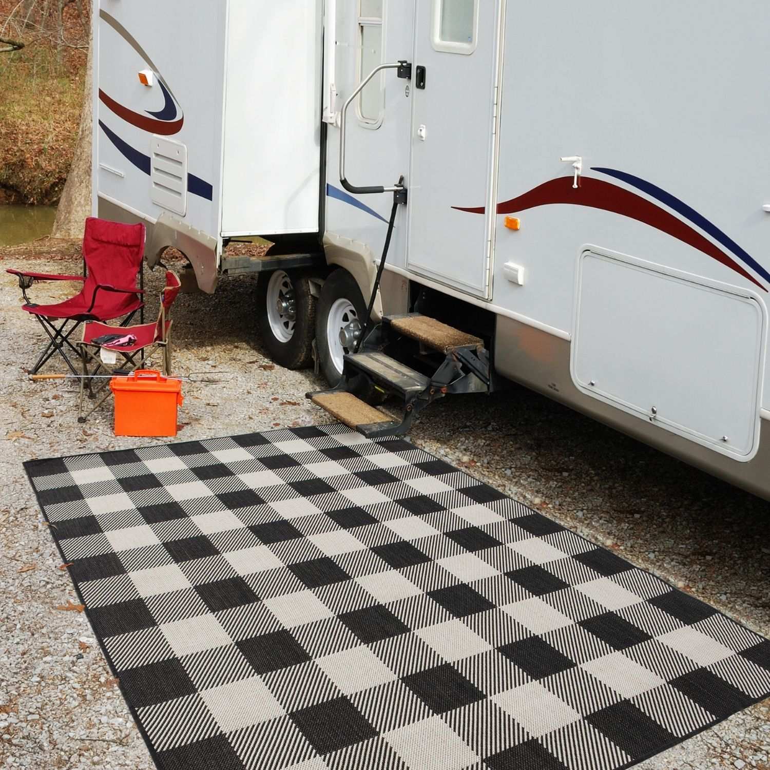 Ecology Outdoor Rug Black | 700BL - Bargainia.com - 