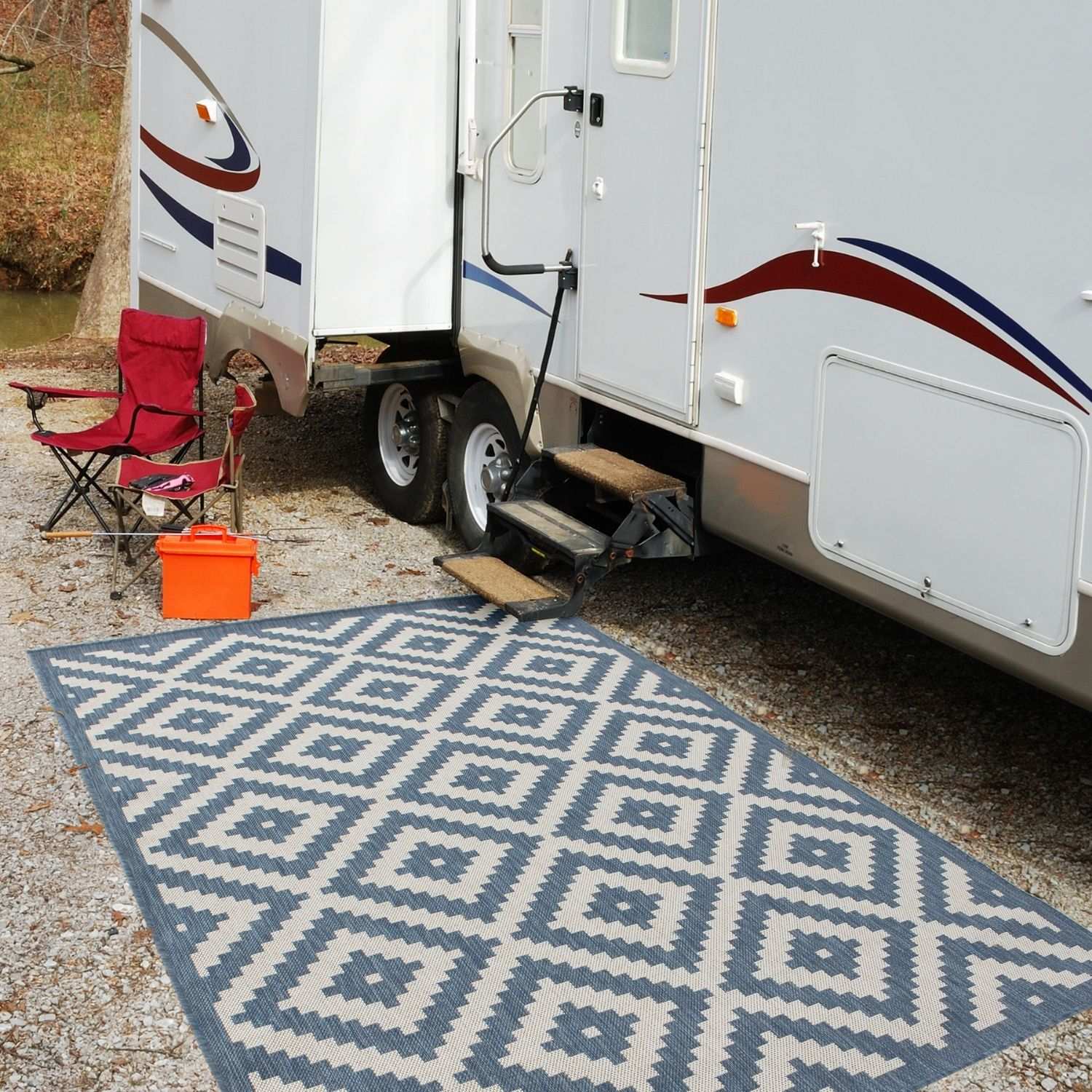 Ecology Outdoor Rug Blue| 100blu - Bargainia.com - 5056584500035 - 2570