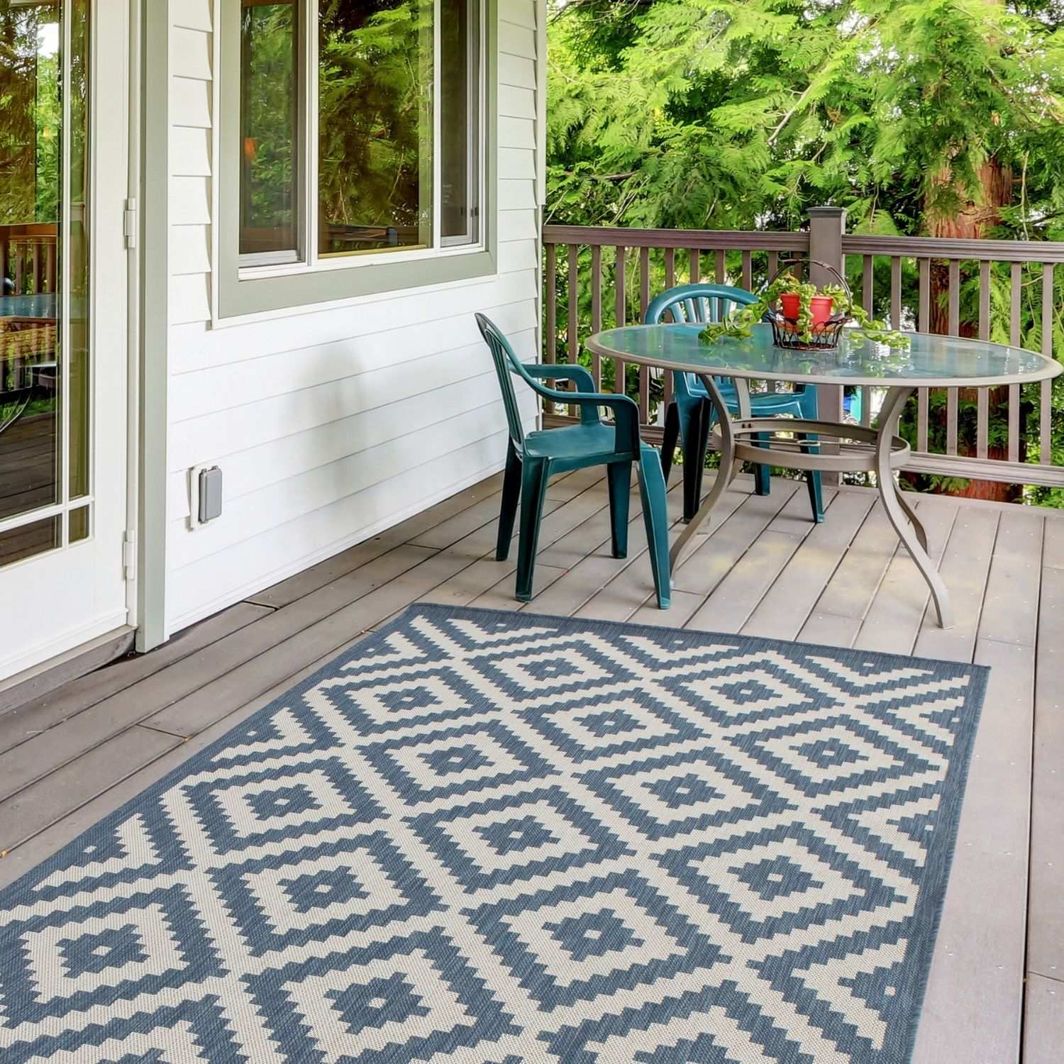 Ecology Outdoor Rug Blue| 100blu - Bargainia.com - 5056584500035 - 2570