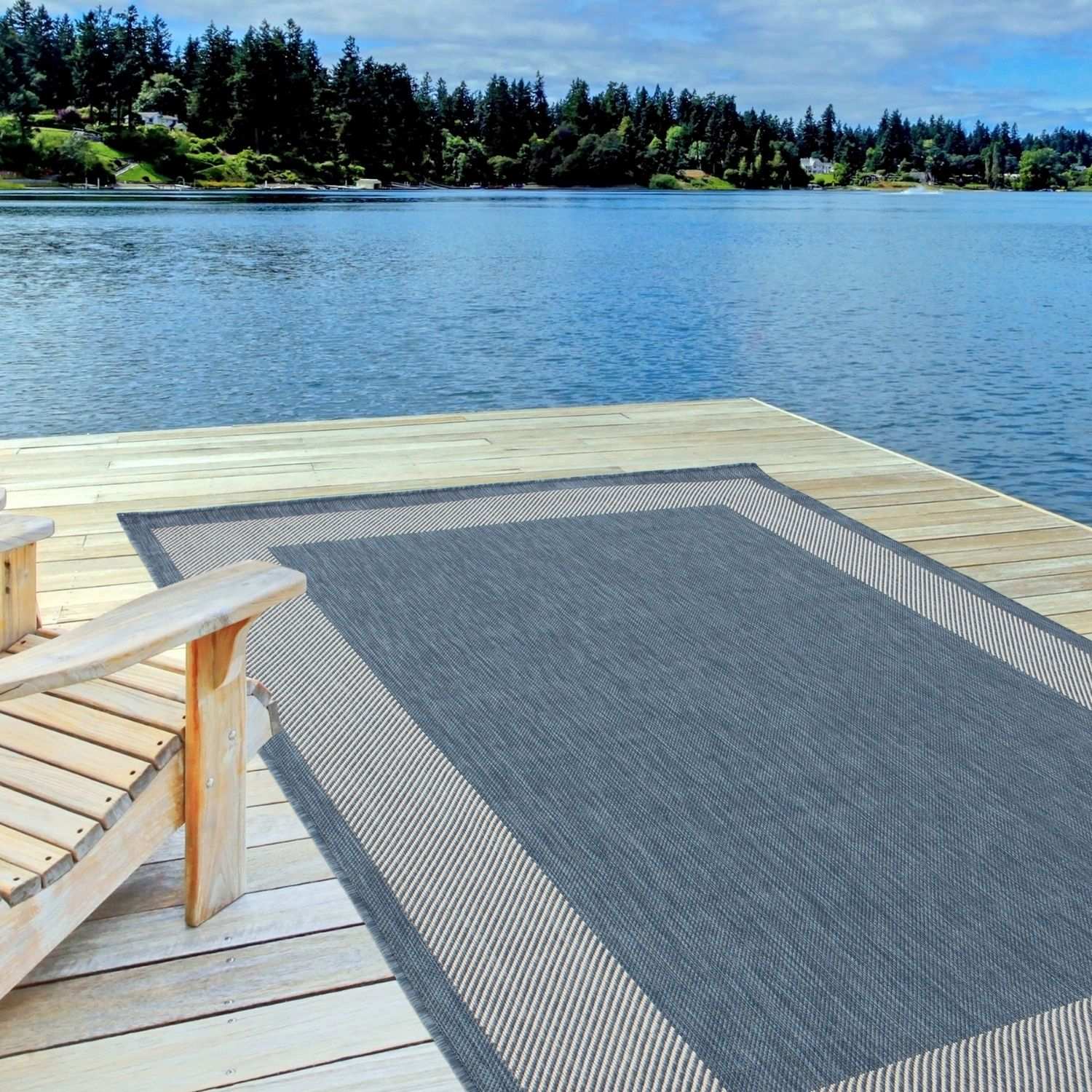 Ecology Outdoor Rug Blue | 200blu - Bargainia.com - 
