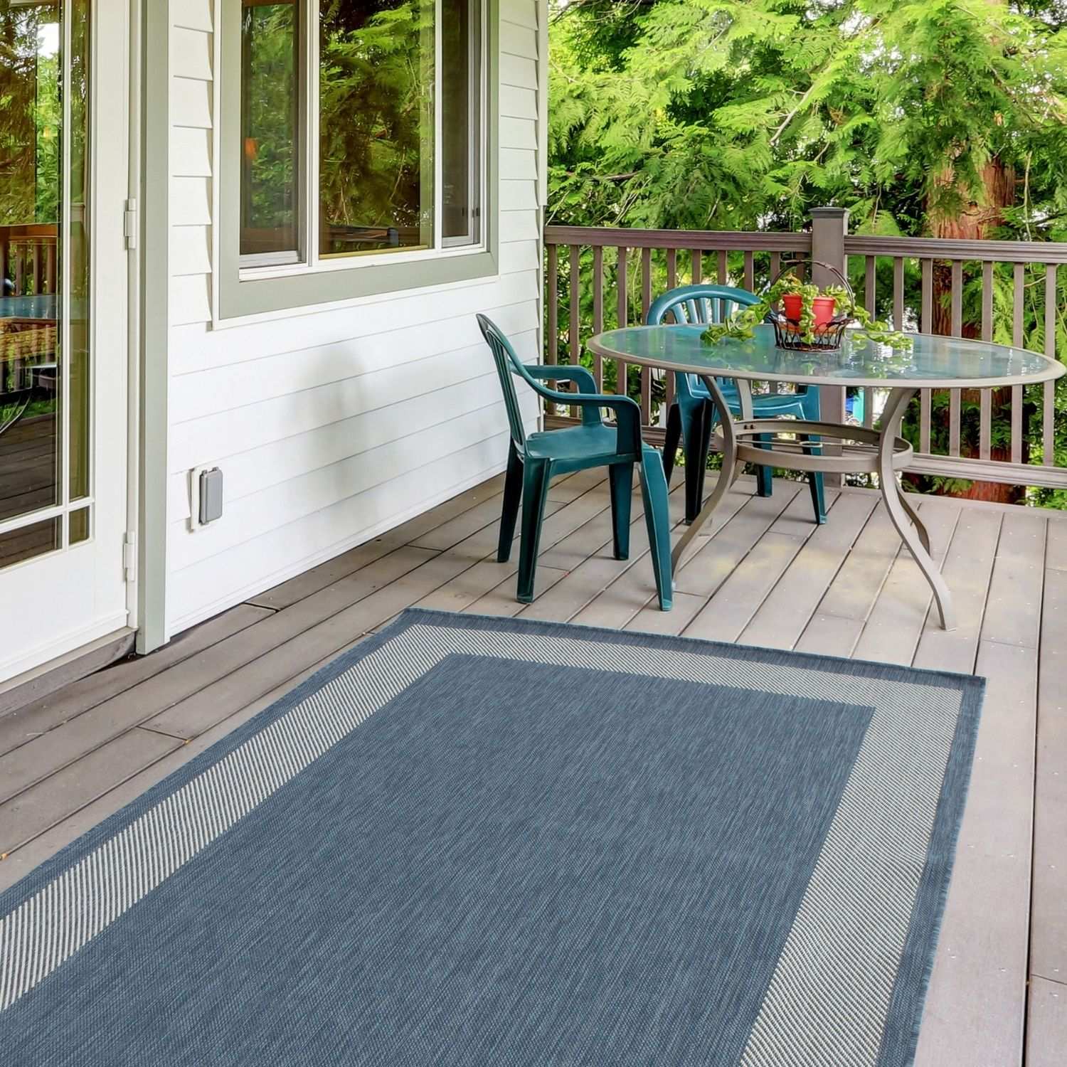 Ecology Outdoor Rug Blue | 200blu - Bargainia.com - 