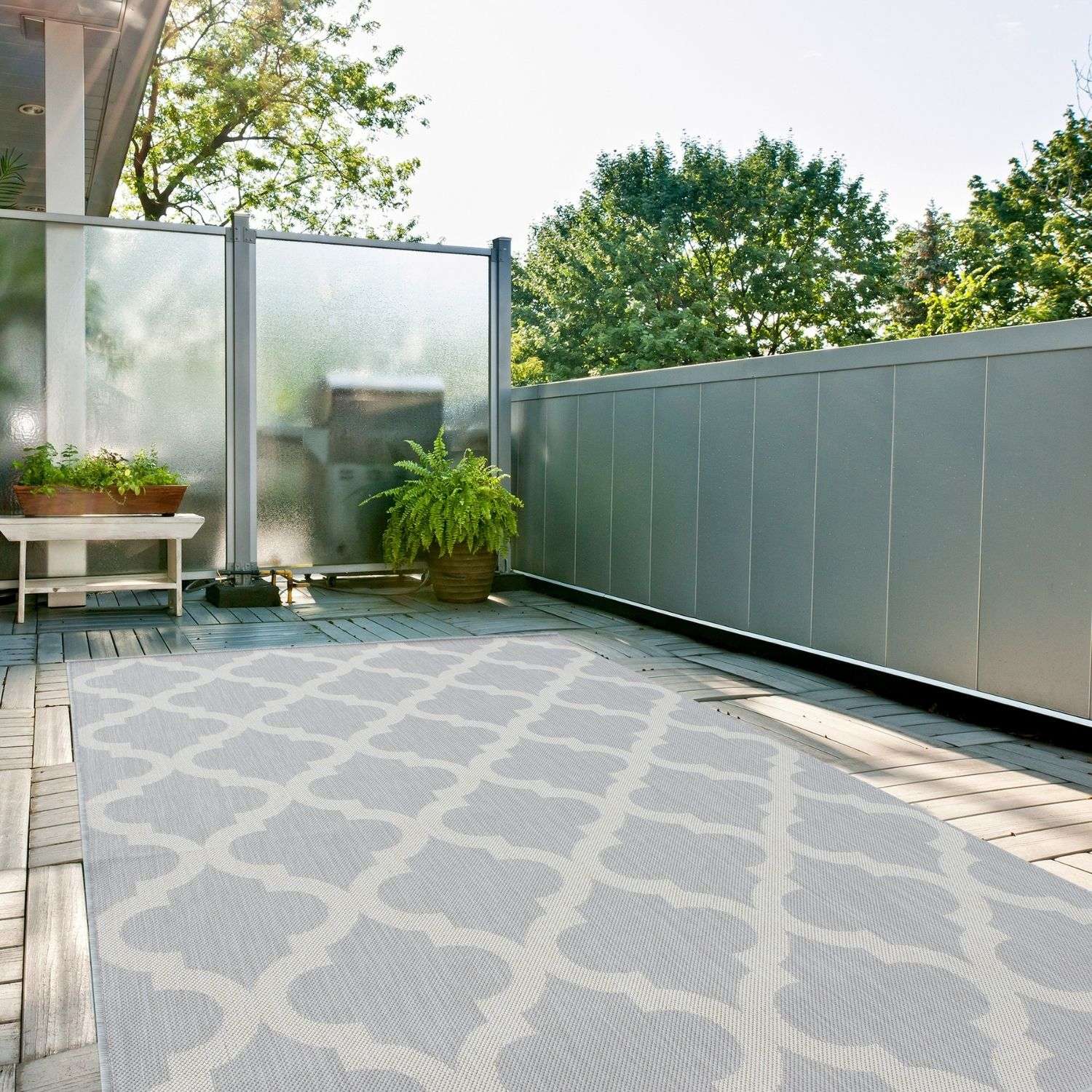 Ecology Outdoor Rug Grey | 400g - Bargainia.com - 