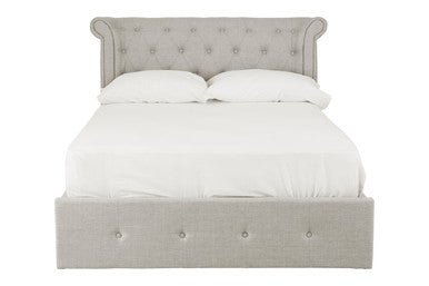 Edison Light Grey Ottoman Double Bed - Bargainia.com - 5018705452098