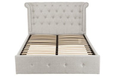 Edison Light Grey Ottoman Double Bed - Bargainia.com - 5018705452098