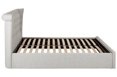 Edison Light Grey Ottoman Double Bed - Bargainia.com - 5018705452098