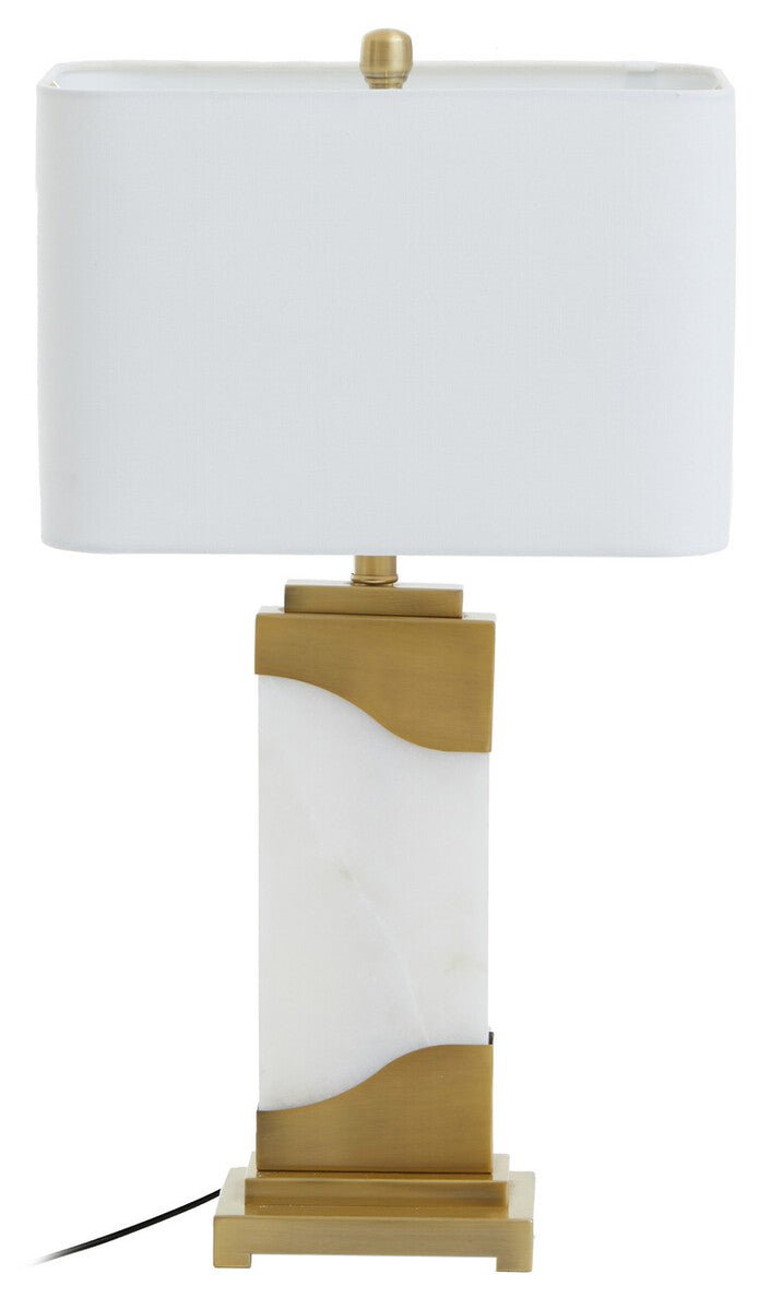 Edith Table Lamp in White Marble and Gold - Bargainia.com - 5018705506920