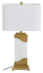 Edith Table Lamp in White Marble and Gold - Bargainia.com - 5018705506920