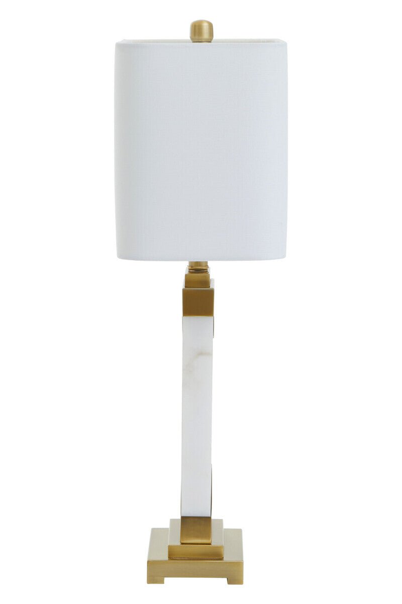 Edith Table Lamp in White Marble and Gold - Bargainia.com - 5018705506920