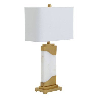 Edith Table Lamp in White Marble and Gold - Bargainia.com - 5018705506920