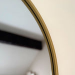 Emi - Full Length Gold Metal Runway Oval Mirror - 180cm x 80cm - Bargainia.com - 