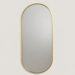 Emi - Full Length Gold Metal Runway Oval Mirror - 180cm x 80cm - Bargainia.com - 