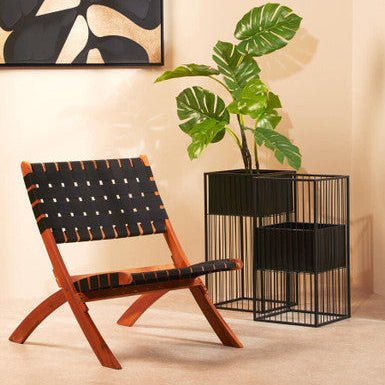 Emilio Black Woven Chair - Bargainia.com - 5018705440996