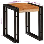 End Tables Brown and black Solid Acacia wood - Bargainia.com - 