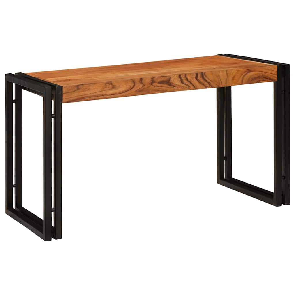 End Tables Brown and black Solid Acacia wood - Bargainia.com - 