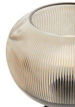 Enola Large Ribbed Smoked Glass Table Lamp - Bargainia.com - 5018705969206