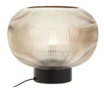 Enola Large Ribbed Smoked Glass Table Lamp - Bargainia.com - 5018705969206
