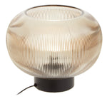 Enola Large Ribbed Smoked Glass Table Lamp - Bargainia.com - 5018705969206