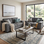 Enzo 2 and 3 Seater Corduroy Sofa Set in Grey | Adjustable Back | Foam Cushions - Bargainia.com - 5056150285281