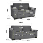 Enzo 2 and 3 Seater Corduroy Sofa Set in Grey | Adjustable Back | Foam Cushions - Bargainia.com - 5056150285281